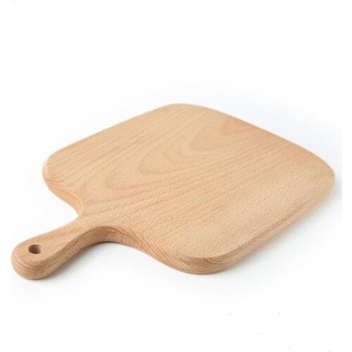 Home Chopping Block Kitchen Beech Cutting Board Cake Plate Serving Tray Wooden Bread Dish Fruit Plate Sushi Tray Baking Tool SN