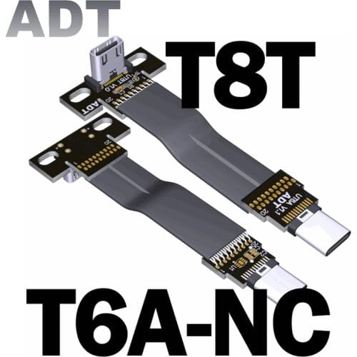 USB 3.1 Type C To Type C Flat Extension Cable 20Gbps Fold 90 Degree USB C Male Female FPC FPV Aerial Photography Cord