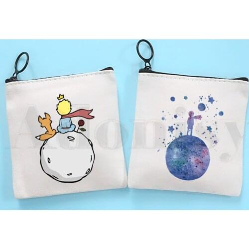 Little Prince Art Beautiful Retro Pretty Cute Bag Coin Purse Storage Small Bag Card Bag Key Bag Coin Clutch Bag Zipper Key Bag
