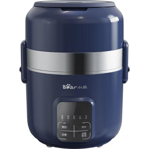 220V Multifunctional 3 Layers 2L Electric Rice Cooker Portable Intelligent Electric Heating Lunch Box For Travel School