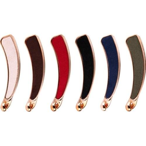 Fashion Women Banana Barrettes Vintage Teeth Hair Clips Solid Cloth gold velvet hairpin vertical Girls Hairpins Hair Accessories