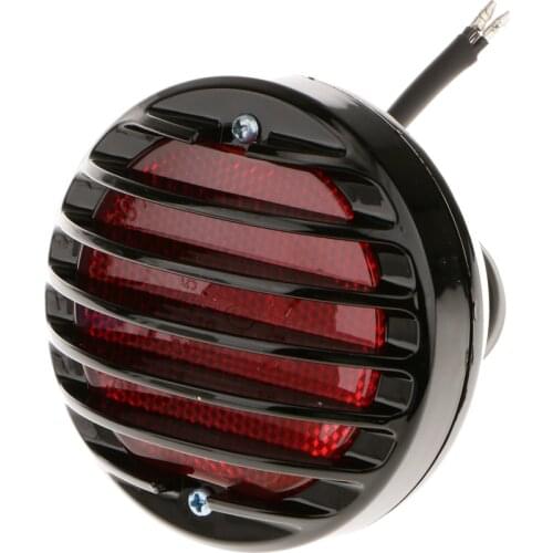 Motorcycle Round Tail Brake Light For Bobber Chopper Custom Universal