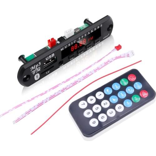 5V 12V MP3 Decoder Board Audio Module USB SD TF WMA WAV Radio FM Bluetooth 5.0 Wireless Music Car MP3 Player With Remote Control