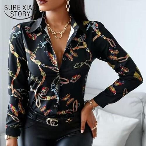 2021 Summer Chiffon Blouse Women White Puff Sleeve Ladies Shirts with Lace Skew Collar Plus Size Female Clothing Blusas 13901