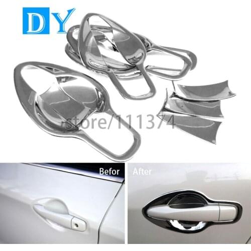 Nulla Chrome Polished Surface Accessories Car Door Handle Bowl Cover Cup Trim Frame For Nissan Qashqai 2016 Car Styling Sticker