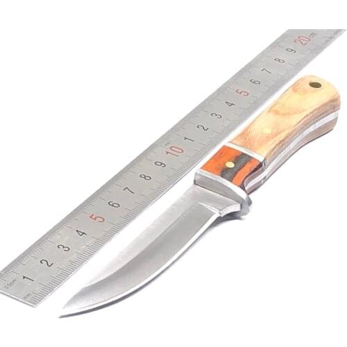 Fixed Blade Hunting Knife Small Straight Knife with Sheath Outdoor Hiking Fishing Camping Survival Tactical Knives EDC Multitool