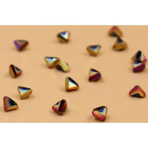 Wholesale 6mm 100pcs Triangle Austria Crystal Beads For Jewelry Making DIY Handmade Bracelet