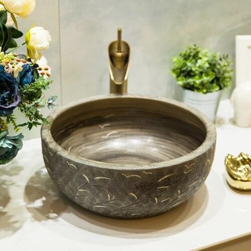 Glazed porcelain bathroom vanity bathroom sink bowl countertop Ceramic wash basin bathroom sink