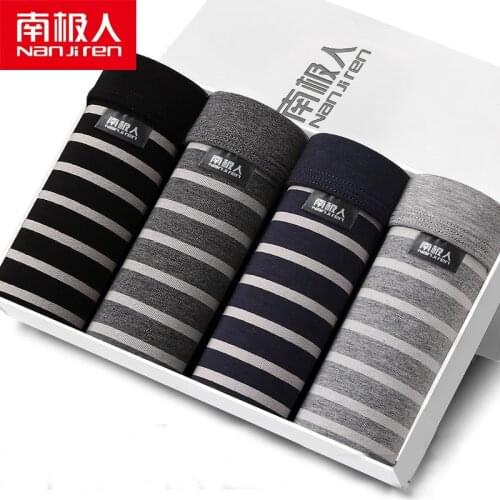 NANJIREN man Boxers Underwear Panties For Men Boxers Solid Organic Natural Cotton Model Boxers Men Ventilate Plus Size Boxers