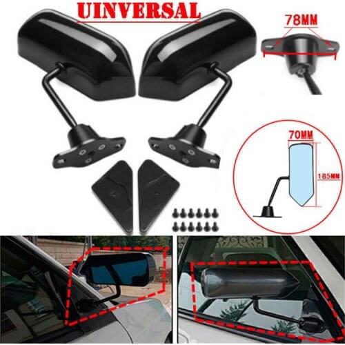 Universal F1 Style Blue Mirror Metal Bracket Side Mirror Racing Drift Car Side Rearview Mirror
