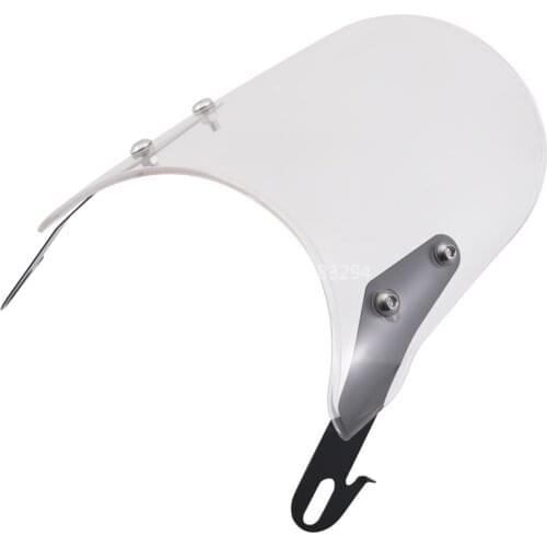 5-7" Retro Cafe Racer Windshield Wind Deflector Clear Visor For Yamaha Harley XL Yamaha XJ Suzuki GSX Bobber Scramble Universal