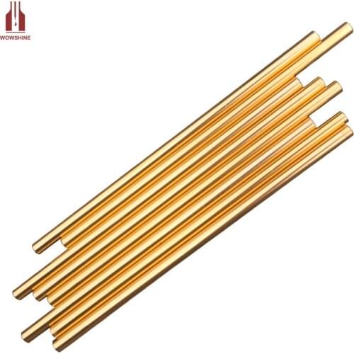 WOWSHINE Free shipping shiny gold color aluminum drinking straws 25pcs/lot food grade juicy straws