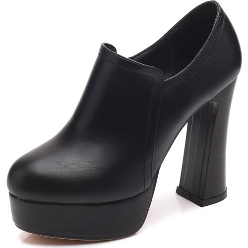 In 2018 during the spring and autumn fashion ultra-high with waterproof table size code 33 single shoes women 18622-42 wind