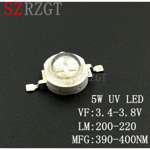 10pcs 5W Light 2 Chips 5W led UV Diode 390-400NM high power UV lamp PCB