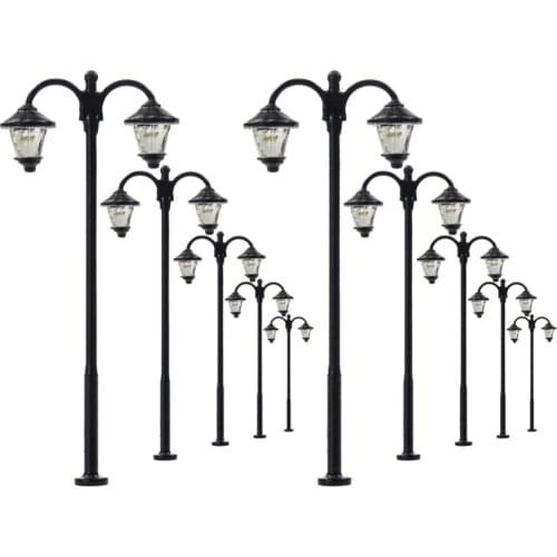 10pcs Model Railway Led Lamppost Lamps Street Lights HO Scale 6cm 12V New LYM18 model outdoor lamp yard light leds