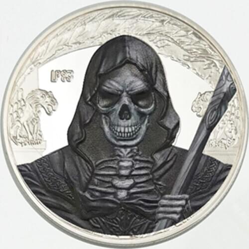 20 pcs The Ghost Scream killer coin silver plated evil spirits monster badge 40 mm souvenir collectible decoration coin