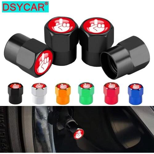 DSYCAR 4Pcs/Set Tire Stem Valve Caps, with O Rubber Ring Universal Stem Covers for Cars SUVs Bike Bicycle Trucks Motorcycles