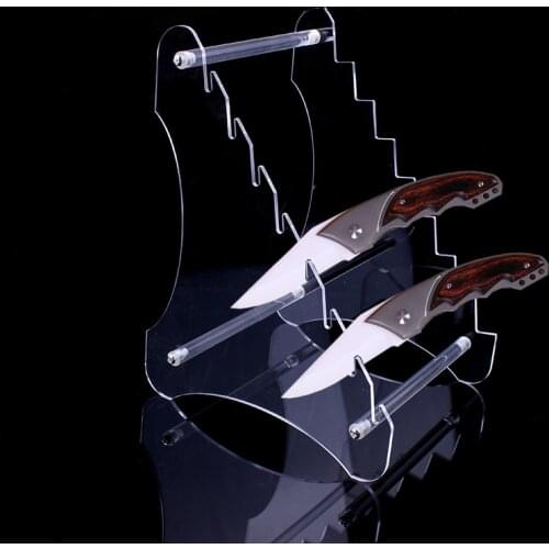 Acrylic Folding Knife Display Stand Military Knife Shelf Rack Cutter Large Base Outdoor Tools