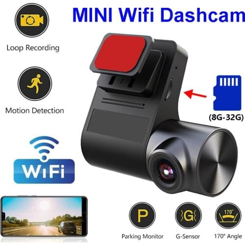 Car Front Camera DVR Video Recorder WIFI Connect Dash Cam Loop Recording G-Sensor Parking Monitor 170 Wide Angle Dashcam