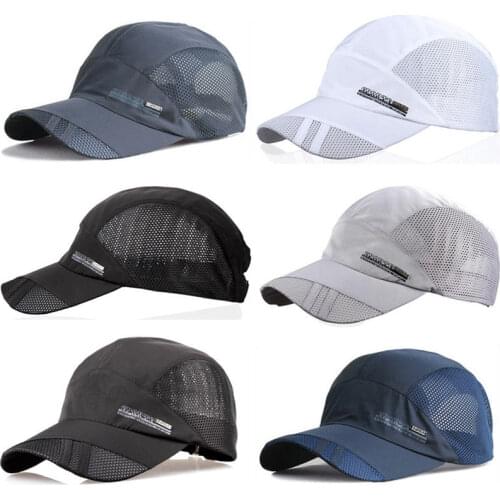 2020 New Cool Quick Dry Mesh Cap 6 Colors Gorras Fashion Mens Summer Outdoor Sport Baseball Hat Running Visor Cap Hot Popular