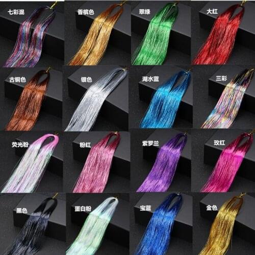 Sparkle Shiny Hair Tinsel Hair Extensions Dazzles Women Hippie for Braiding Headdress Hair Braiding Tools Styling Accessories