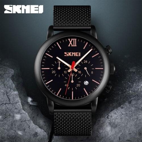 SKMEI 9203 Watches Men Military Men Full Steel Watch Fashion Casual Stopwatch Waterproof Sports Quartz Clock Relogio Masculino
