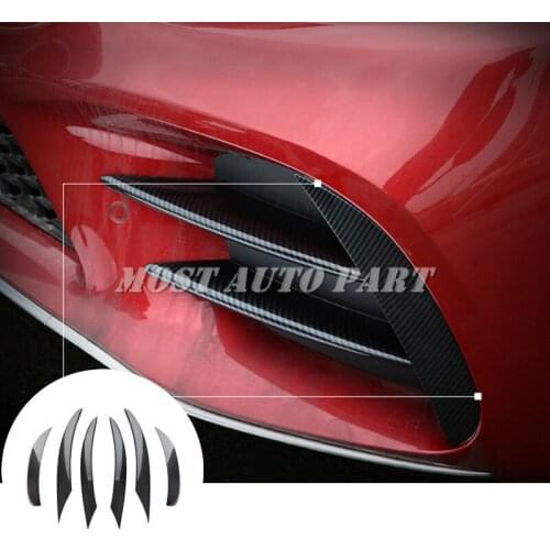 Black Front Bumper Grille Fog Light Trim Cover For Benz C Class W205 S205 2020 Car accesories interior Car decoration