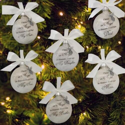 Angels In Heaven Decor Memorial Fashionable Christmas Ornament Commemorative Decorations With Feathers Creative Durable Reusable