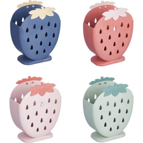 94PF Strawberry Chopsticks Holder Drain Rack Kitchen Tableware Storage Rack Organizer