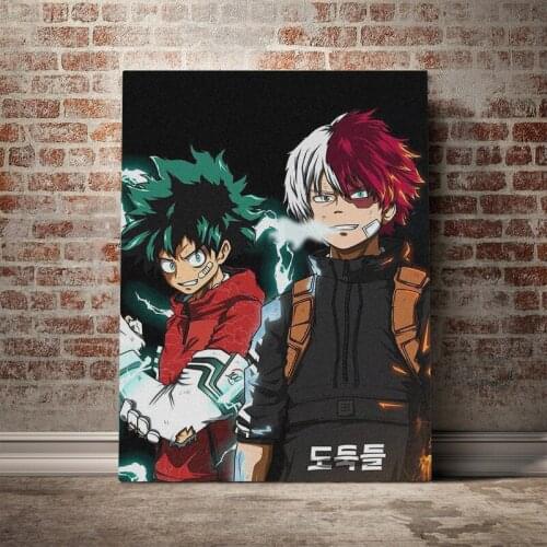 Home Decoration My Hero Academia Canvas Painting Wall Art Animation Role Poster Modular Picture Frame For Living Room Background