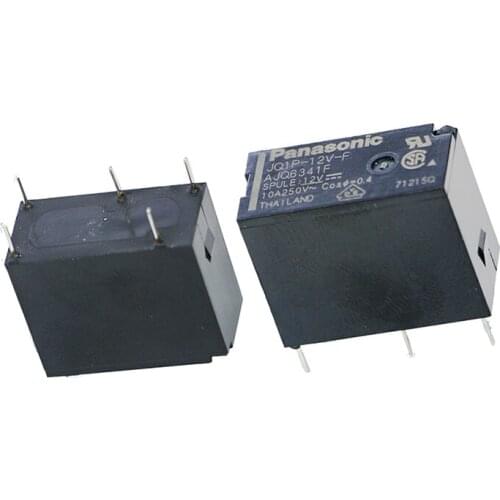 HOT NEW 12V relay JQ1P-12V-F JQ1P 12V FJQ1P12VF DC12V 12VDC 12V 10A 5PIN