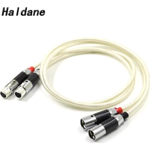 Haldane HIFI 7N Silver-plated QED Signature XLR Balanced Audio Cable 2XLR Interconnect Cable with Carbon Fiber XLR Plug