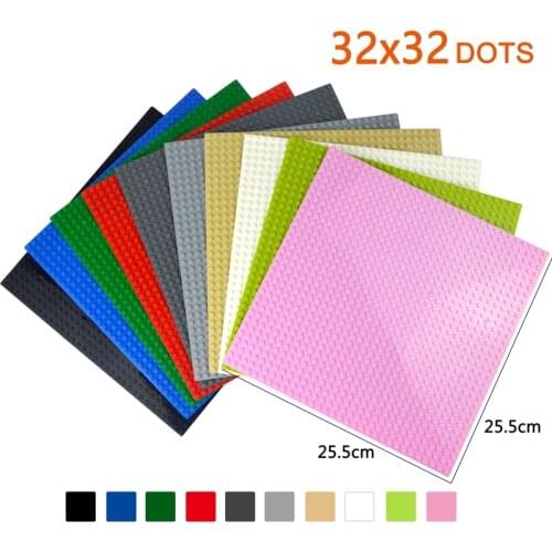 32*32 32*16 Dots Classic Base Plate Compatible with lego Baseplate City Street Road Plate Toy Gifts For Children Building Blocks
