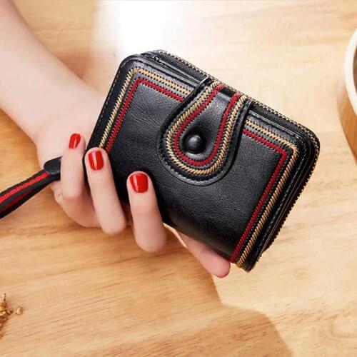 Short Wallet Purse Women Three-Fold Multi-Function Small Wallet Fashion Mini Korean Female Coin Card Bag