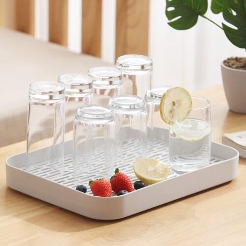 Kitchen Plate Dishes Drainer Rack Kettle Cup Pitcher Organizer Tray Fruit Vegetable Storage Serving Platter Desktop Holder Stand