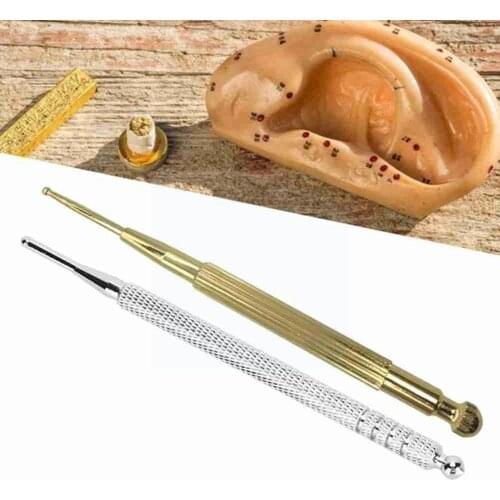 Health Care Ear Probe Pen Steel Probe Brass Ear Probe Acupuncture In-ear Detection Cleaning Points Needle Care H0T3