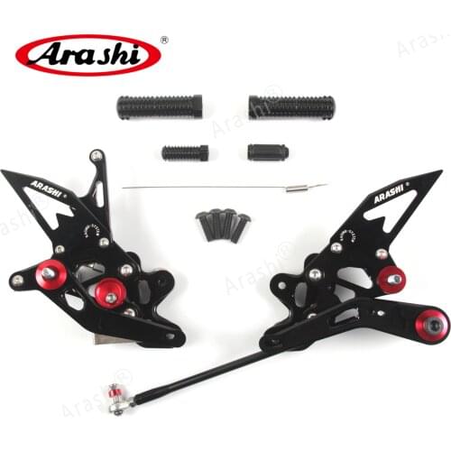 Arashi Motorcycle Rider Adjustable Footrests For SUZUKI GSXR GSX-R 600 750 2006 - 2010 CNC Rearset Foot Pegs GSX R 600cc 750cc