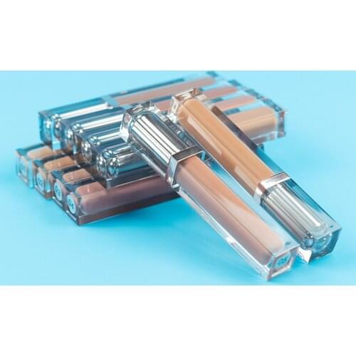 Nude Lipgloss Base Matte Liquid Lipstick Private Label No Label Bulk Lip Gloss Wholesale Lip Tint Silver Square Tube Custom Logo