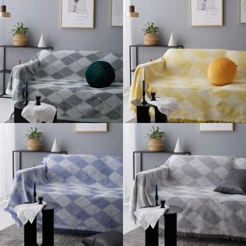 Nordic Knitted Sofa Throw Blanket Universal Sofa Cover Decorative For Travel Plane Blanket Living Room decorate Bed Dust Cover