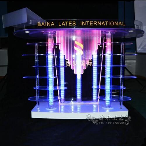 New Acrylic Disc Table Colorful Lighting Mixer DJ Table Disc rack Bar Dazzling Light Control Console