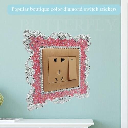 New home office switch sticker decoration sticker resin single light switch surrounding socket panel protection sticker