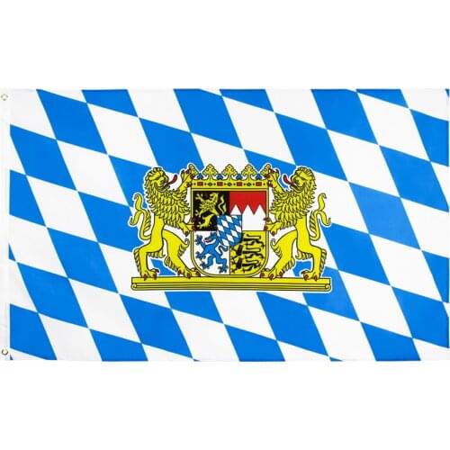 Hanging 90*150cm germany state Coat of arms Bavaria flag For Decoration