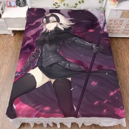 Anime Fate/Zero Fate/Grand Order Fate/Apocrypha characters sexy girl Jeanne d'Arc bed sheet & blanket summer quilt 150x200cm