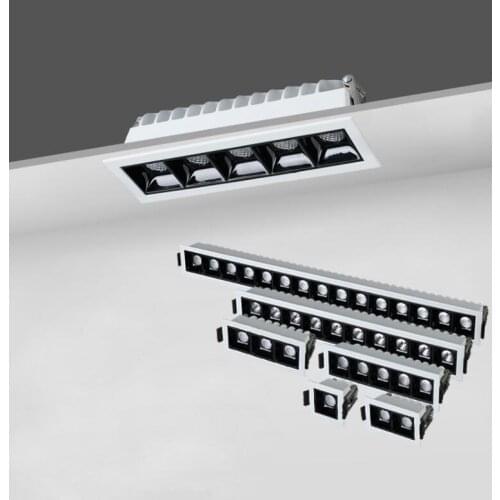 Dimmable LED Downlight Line Light Bar Creative Linear Recessed Ceiling Lamps Strip Living Room Corridor Light