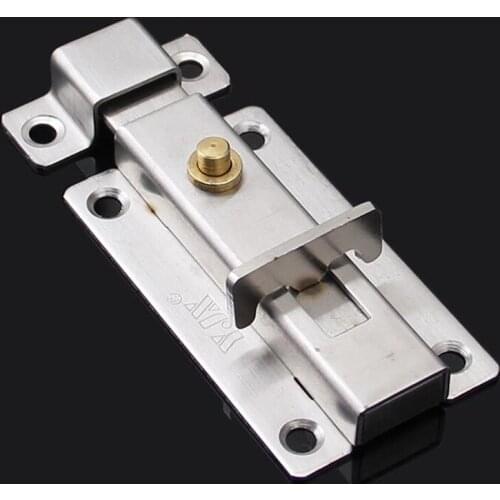 Auto latching stainless steel spring bolt 4 inch plug mount bolt security Inside Door Lock