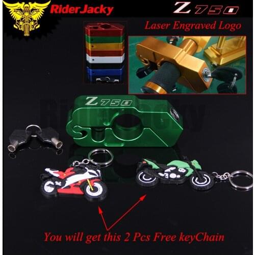 RiderJacky Motorcycle Handlebar Lock Anti-Theft Lock Safety Theft Protection Locks For kawasaki Z750 Z 750 2004-2012 2010 2011