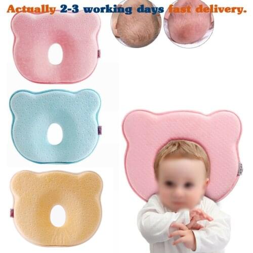 Infant Anti Roll Toddler Pillow Shape Toddler Sleeping Positioner Cushion Flat Head Protect Newborn Almohadas Baby Supplies