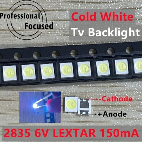 100PCS LEXTAR For maintenance Konka Changhong Amoi LCD TV backlight LED strip lights 1210 3528 2835 SMD LED beads 6V