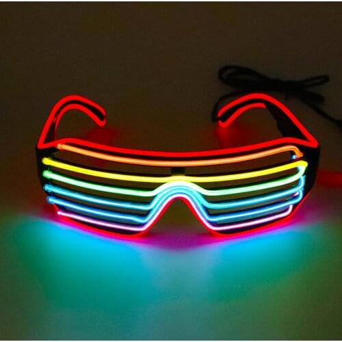 LED Glasses Colorful Blinds Party Glasses Luminous Sunglasses Christmas Items Party Props Holiday Gifts Flash Glasses