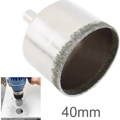 YJ9323 40mm Diamond Coated Core Hole Saw Drill Bit Kit Tools Glass Drill Hole Opener for Tiles Glass Ceramic
